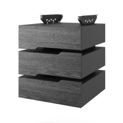 Тумба подвесная на 3 ящика Kobor T-3 black/wood