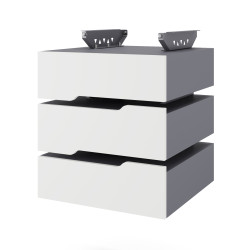 Тумба подвесная на 3 ящика Kobor T-3 graphite/premium Тумба подвесная на 3 ящика Kobor T-3 graphite/premium