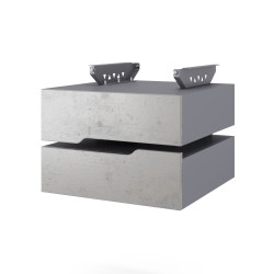 Тумба подвесная на 2 ящика Kobor T-2 graphite/chicago