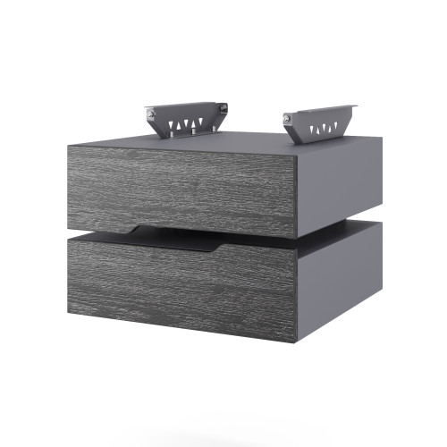 Тумба подвесная на 2 ящика Kobor T-2 graphite/wood Тумба подвесная на 2 ящика Kobor T-2 graphite/wood