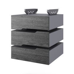 Тумба подвесная на 3 ящика Kobor T-3 graphite/wood Тумба подвесная на 3 ящика Kobor T-3 graphite/wood