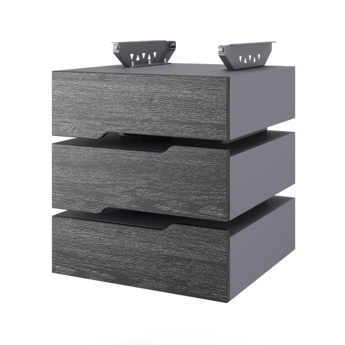 Тумба подвесная на 3 ящика Kobor T-3 graphite/wood Тумба подвесная на 3 ящика Kobor T-3 graphite/wood