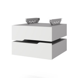 Тумба подвесная на 2 ящика Kobor T-2 aluminum/premium