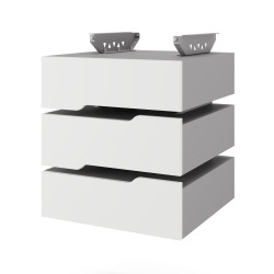 Тумба подвесная на 3 ящика Kobor T-3 aluminum/premium