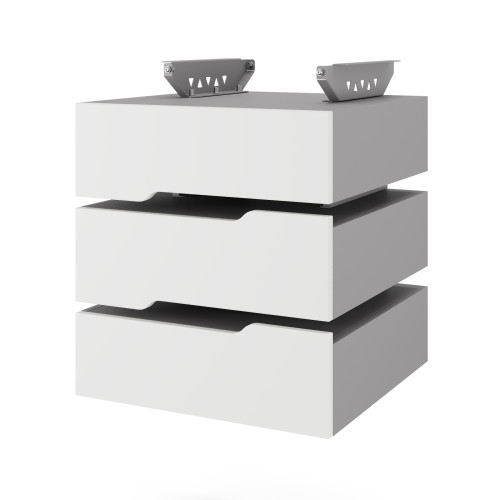 Тумба подвесная на 3 ящика Kobor T-3 aluminum/premium Тумба подвесная на 3 ящика Kobor T-3 aluminum/premium