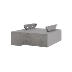 Тумба подвесная на 1 ящик Kobor T-1 aluminum/chicago
