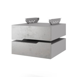 Тумба подвесная на 2 ящика Kobor T-2 aluminum/chicago