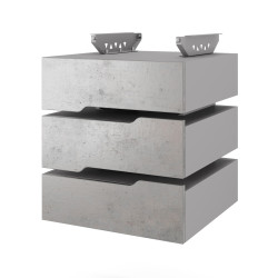 Тумба подвесная на 3 ящика Kobor T-3 aluminum/chicago