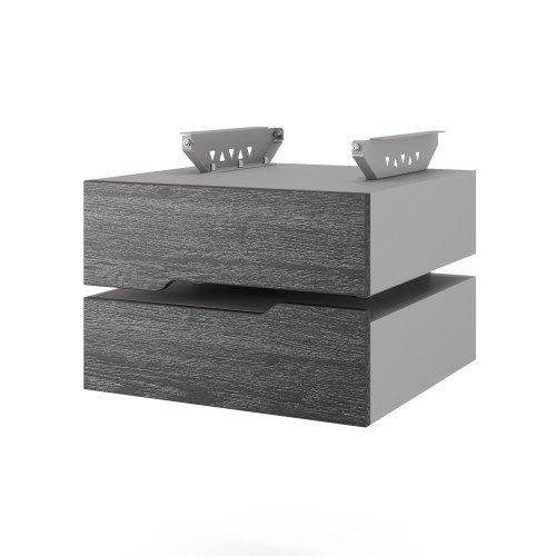 Тумба подвесная на 2 ящика Kobor T-2 aluminum/wood Тумба подвесная на 2 ящика Kobor T-2 aluminum/wood