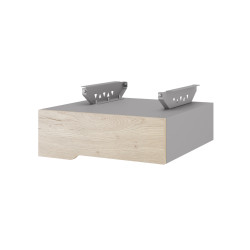 Тумба подвесная на 1 ящик Kobor T-1 aluminum/natural