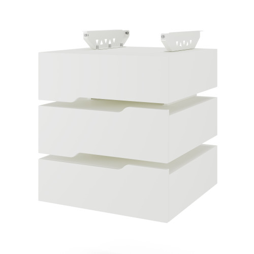 Тумба подвесная на 3 ящика Kobor T-3 white/premium Тумба подвесная на 3 ящика Kobor T-3 white/premium