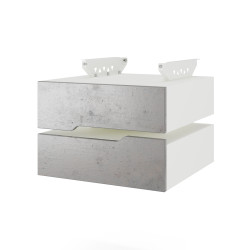 Тумба подвесная на 2 ящика Kobor T-2 white/chicago