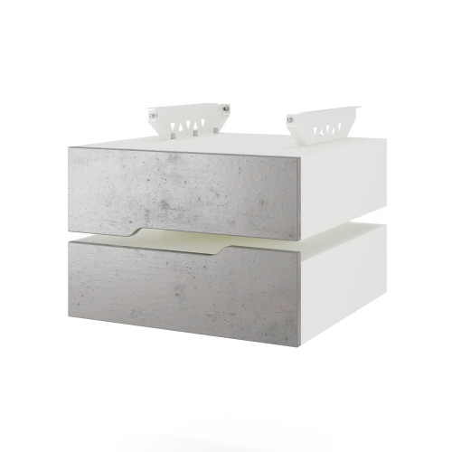 Тумба подвесная на 2 ящика Kobor T-2 white/chicago Тумба подвесная на 2 ящика Kobor T-2 white/chicago