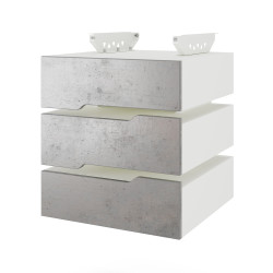 Тумба подвесная на 3 ящика Kobor T-3 white/chicago Тумба подвесная на 3 ящика Kobor T-3 white/chicago