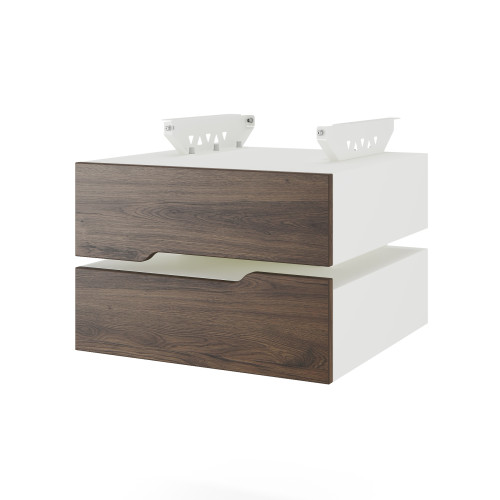 Тумба подвесная на 2 ящика Kobor T-2 white/charlston Тумба подвесная на 2 ящика Kobor T-2 white/charlston