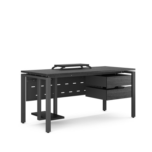 Стол компьютерный Kobor KP-180/80 black/wood