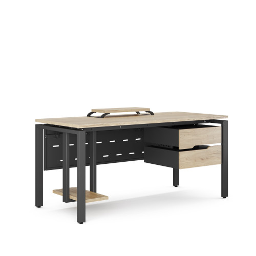 Стол компьютерный Kobor KP-120/70 black/natural