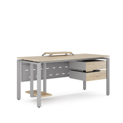 Стол компьютерный Kobor KP-180/60 aluminum/natural Стол компьютерный Kobor KP-180/60 aluminum/natural