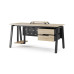 Стол компьютерный Kobor KA-160/70 black/natural Стол компьютерный Kobor KA-160/70 black/natural