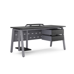 Стол компьютерный Kobor KA-100/60 graphite/wood