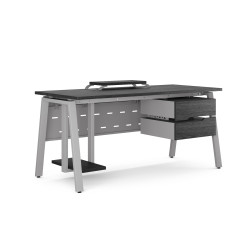 Стол компьютерный Kobor KA-100/60 aluminum/wood