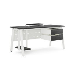 Стол компьютерный Kobor KA-120/60 white/wood