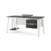 Стол компьютерный Kobor KA-160/80 white/wood