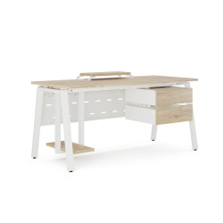 Стол компьютерный Kobor KA-100/60 white/natural