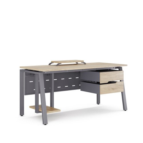 Стол компьютерный Kobor KAB-160/70 graphite/natural Стол компьютерный Kobor KAB-160/70 graphite/natural