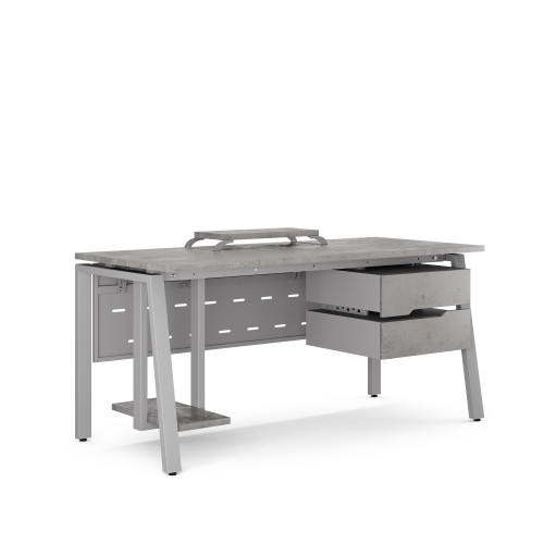 Стол компьютерный Kobor KAB-180/60 aluminum/chicago