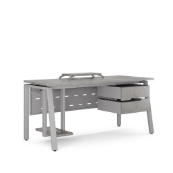 Стол компьютерный Kobor KAB-100/80 aluminum/chicago Стол компьютерный Kobor KAB-100/80 aluminum/chicago