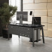Стол компьютерный Kobor KAB-100/70 aluminum/wood