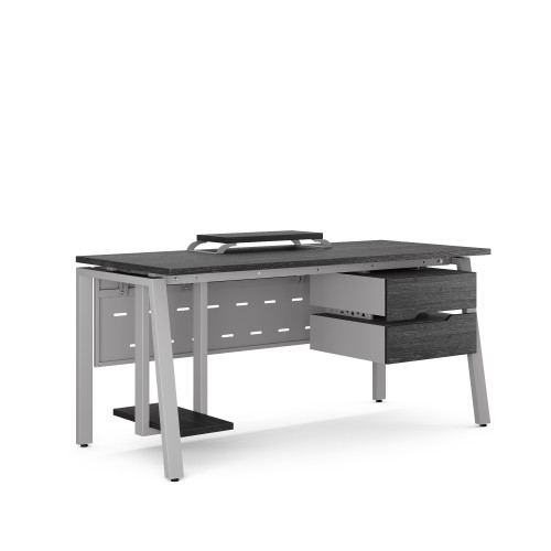 Стол компьютерный Kobor KAB-80/80 aluminum/wood Стол компьютерный Kobor KAB-80/80 aluminum/wood