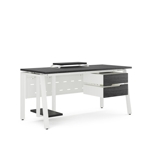 Стол компьютерный Kobor KAB-140/70 white/wood