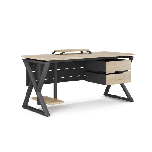 Стол компьютерный Kobor KW-140/80 black/natural Стол компьютерный Kobor KW-140/80 black/natural