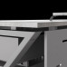 Стол компьютерный Kobor KW-100/80 aluminum/chicago