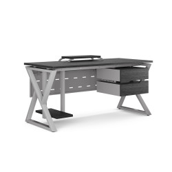 Стол компьютерный Kobor KW-80/60 aluminum/wood