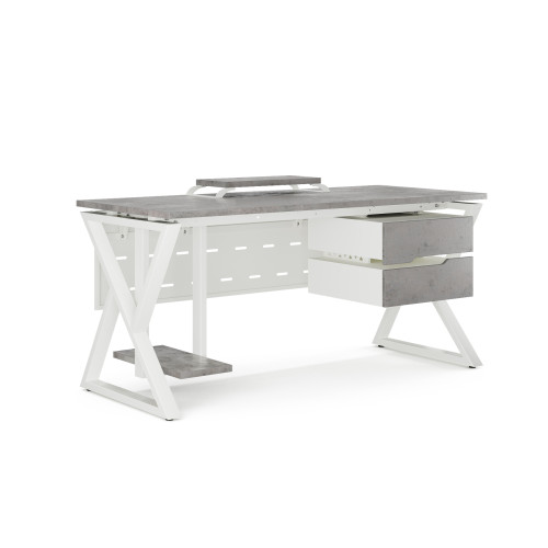 Стол компьютерный Kobor KW-120/60 white/chicago Стол компьютерный Kobor KW-120/60 white/chicago