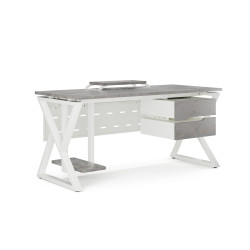 Стол компьютерный Kobor KW-180/80 white/chicago