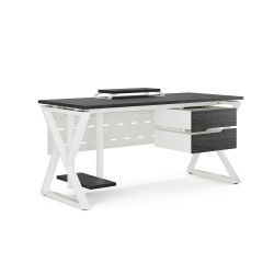 Стол компьютерный Kobor KW-80/60 white/wood