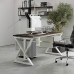 Стол компьютерный Kobor KW-160/60 white/charlston