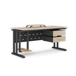 Стол компьютерный Kobor KL1-100/80 black/natural Стол компьютерный Kobor KL1-100/80 black/natural