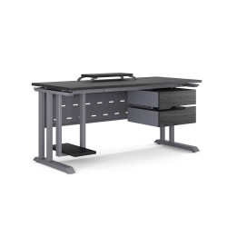 Стол компьютерный Kobor KL1-160/70 graphite/wood Стол компьютерный Kobor KL1-160/70 graphite/wood