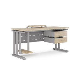 Стол компьютерный Kobor KL1-100/60 aluminum/natural Стол компьютерный Kobor KL1-100/60 aluminum/natural