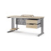 Стол компьютерный Kobor KL1-180/60 aluminum/natural Стол компьютерный Kobor KL1-180/60 aluminum/natural