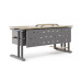 Стол компьютерный Kobor KL1-180/80 aluminum/natural Стол компьютерный Kobor KL1-180/80 aluminum/natural
