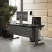 Стол компьютерный Kobor KL2-120/70 aluminum/wood