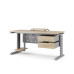 Стол компьютерный Kobor KL2-140/60 aluminum/natural Стол компьютерный Kobor KL2-140/60 aluminum/natural