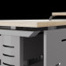 Стол компьютерный Kobor KL2-100/70 aluminum/natural