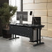 Стол компьютерный Kobor KT-140/80 black/wood